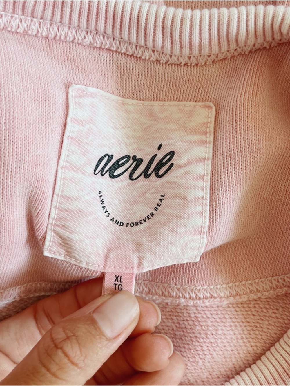 Aerie Go-To Sweatshirt Soft Oversized Pullover Size XL Casual Pastel - Picture 8 of 9